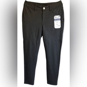 Seven7 4-Way Stretch Ponte Skinny Pants - Heather Charcoal - Size 12